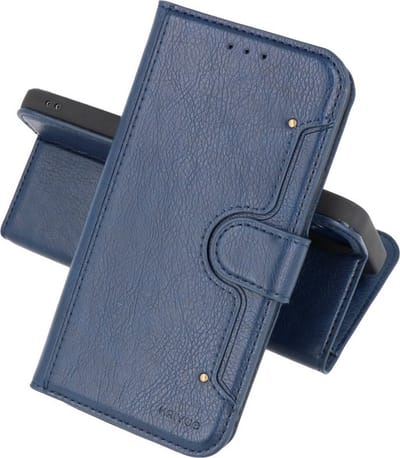 KAIYUE - Luxe Portemonnee Hoesje - Pasjeshouder Telefoonhoesje - Wallet Case - Geschikt voor Samsung Galaxy A72 5G - Navy