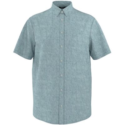 ESMARA MEN Linnen heren overhemd (Blauw, M (39/40))