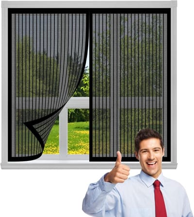 Raamhor - Insectenscherm deur - Insecten buiten - Verbeterde tape - 51 x 200 cm - Zwart