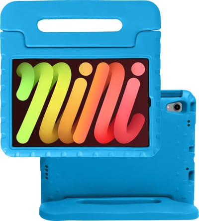 Hoes - Geschikt voor Apple iPad Mini 6 (2021) - 8.3 inch - 6e Generatie - Kinderhoes Shockproof Bumper - Kidsproof Case - Tablet Hoesje - Kinder Hoes Cover - Blauw