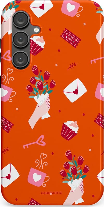 Casetastic Hoesje Geschikt voor Samsung S23 FE - Stijlvolle Beschermende Duo-layer Case - Valentijnsdag Feest