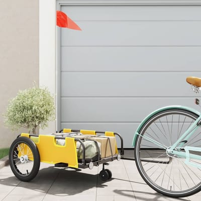vidaXL - Fietstrailer - oxford - stof - en - ijzer - geel