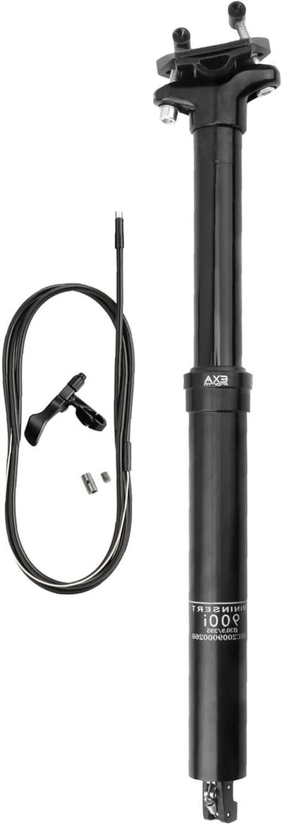 Fietszadelpen - Verstelbare Pen - Comfortabel Fietsen - Gereedschapsloze Montage - 30.9/31.6 mm - Zwart