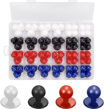 Set van 80 ronde knopen voor chef-jacks, ideaal voor koken, met nylon ballen in 4 kleuren