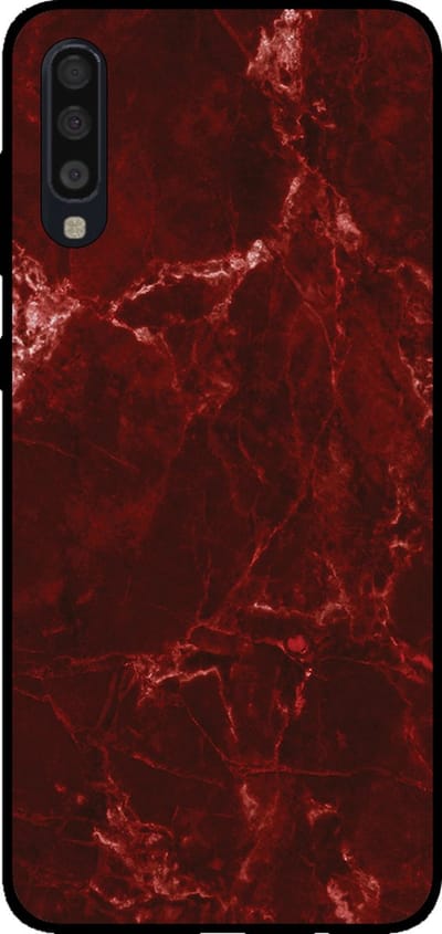 Smartphonica Telefoonhoesje voor Samsung Galaxy A70 met marmer opdruk - TPU backcover case marble design - Rood geschikt voor Samsung Galaxy A70