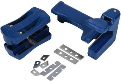 JeiibrZui 2 Premium Kantensnijder Set voor Houtbewerking, 0.5mm Precisie Fineersnijder met Ergonomisch Ontwerp en Duurzame Koolstofstaalblad – Ideaal voor Meubels, Kasten & DIY Projecten