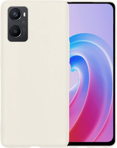 Hoesje - Geschikt voor OPPO A76 - Sterk & Shockproof - Siliconen Case - Hoes Cover - Telefoonhoes - Wit