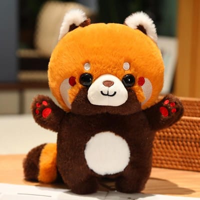 Lief Wasbeer Knuffeldier Rood Panda Cosplay Verkleedpop Knuffel Gevulde Pluizige Dieren Hond Zacht Kussen Voor Kinderen Verjaardagscadeau