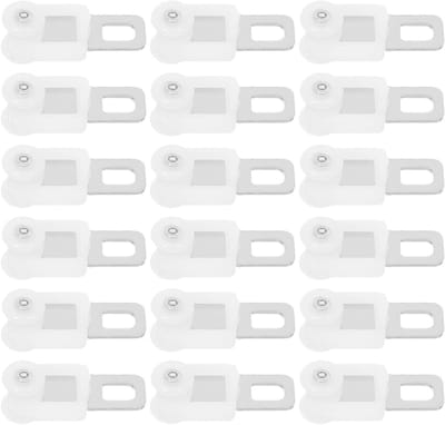 50 Stuks Zware Gordijnrollen van Roestvrij Staal, Stille Glijrollen voor Gordijnrails met Beugels, Ideale Gordijnaccessoires voor een Soepele Beweging