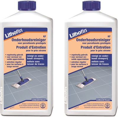 Lithofin - KF Onderhoudsreiniger - Onderhoud volkeramisch KERAMISCHE TEGELS - 2L - Voordeelpack