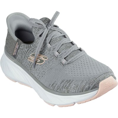 Skechers Edgeride Impression Textiel Damestrainers Groen/Oranje