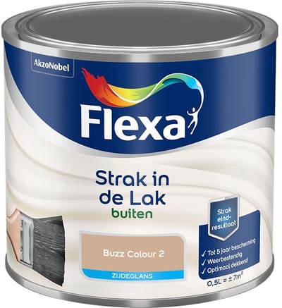 Flexa - Strak In De Lak Buitenlak Zijdeglans - Buzz Colour 2 - Mengverf - 500 Ml