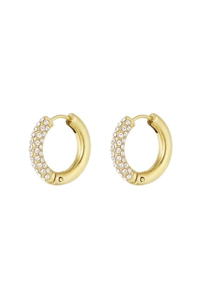 Shiny Rings Gouden Oorbellen - Verkleurt niet - Cadeau - Goudlief