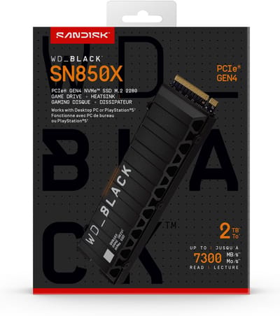 Western Digital WD_Black™ SN850X 2 TB NVMe/PCIe M.2 SSD 2280 harde schijf PCIe NVMe 4.0 x4 Retail WDS200T2XHE