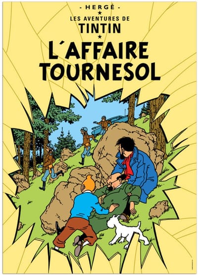 Kuifje De Zaak Zonnebloem Poster 50 x 70 cm
