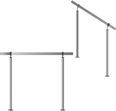 Roestvrijstalen Leuning - Trapleuning Balustrade - Veiligheid Buiten - V2A Staal Geslepen - Tot 1.5m - Roestvrij Staal