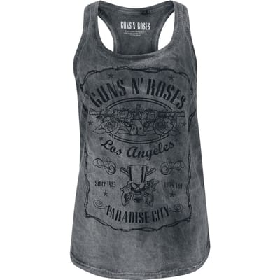 Guns N' Roses Top - Paradise City - M tot XL - voor Vrouwen - grijs