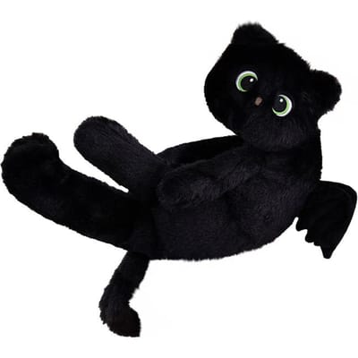 4070100Cm Cartoon Zwarte Kat Met Vleugels Kussen Speciale Vorm Katten Kwaadaardige Kitten Poppen Slaapkussen Halloween Cadeau 40cm zwart
