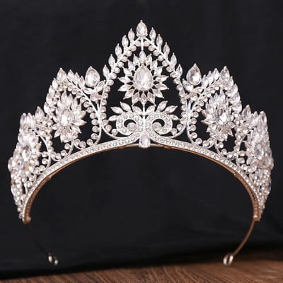 Kwaliteit Koningin Tiara's en Kronen voor Vrouwen Bruids Bruiloft Kroon Haar Sieraden Feest Verjaardag Bruid Hoofddeksel Accessoires white