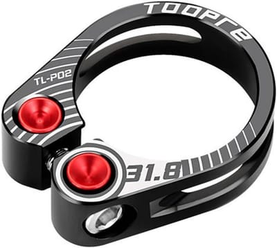 Fietszadelklem - Zadelpenklem - Fiets Zadel Bevestigen - Aluminium Legering - 31.8 mm - Zwart