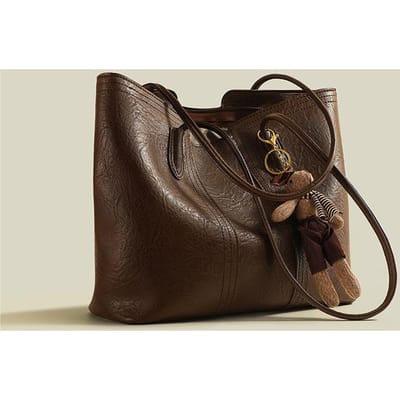 Tote Bag Nieuwe Herfst Leer Dames Tas Retro Grote Capaciteit Schoudertas Zacht Leer Forenzentas black