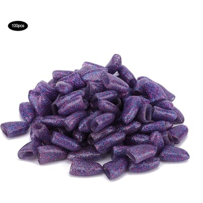100 PIÈCES Animal de Compagnie Chien PVC Souple Couvre-Ongles Patte Griffe Capuchon Enveloppe Accessoire de Toilettage (Violet Cristallisé L) L gray