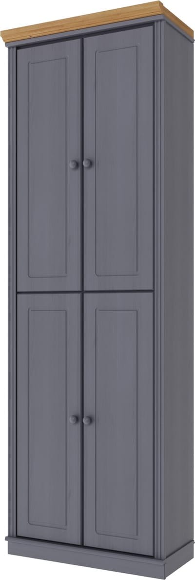Anita- Boekenkast Houten Deuren 4 pcs GreyStW