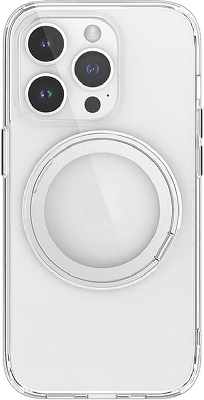 Casify 360° verstelbaar Kickstand Hoesje geschikt voor MagSafe iPhone 15 Pro Max Hoesje - Transparant