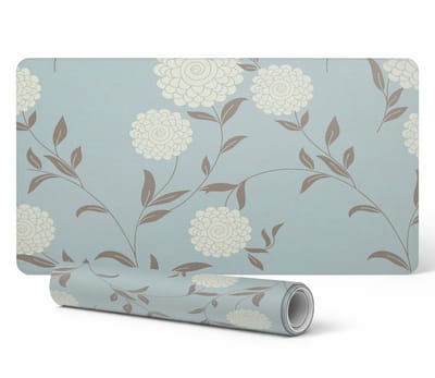 Designer laptop beschermmat, retro bloemenpatroon, 120x60 cm