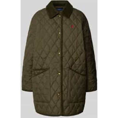 Loose fit gewatteerd jack met gestikt logo