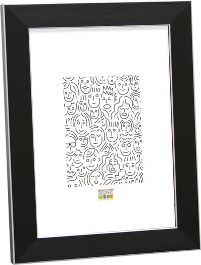Deknudt Frames Fotolijst - Zwart met zilverbies - S41VK2 - 9x13 cm