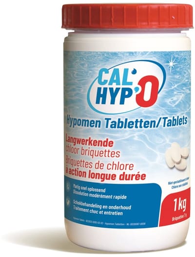 Cal'Hyp'O Langwerkende Chloor Briquettes - Zwembadwaterbehandeling - 1 kg - Langwerkend - Voor desinfectie