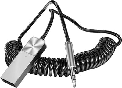 Draadloze Muziek Adapter - Auto Audio Ontvanger - Muziek Streamen - Handsfree Bellen - 10 Meter Bereik - Zwart