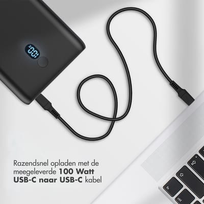 imoshion® Powerbank 20000 mAh - 100W Ultra Snel - Geschikt voor Laptops, Tablets en Smartphones - Toegestaan in Vliegtuig