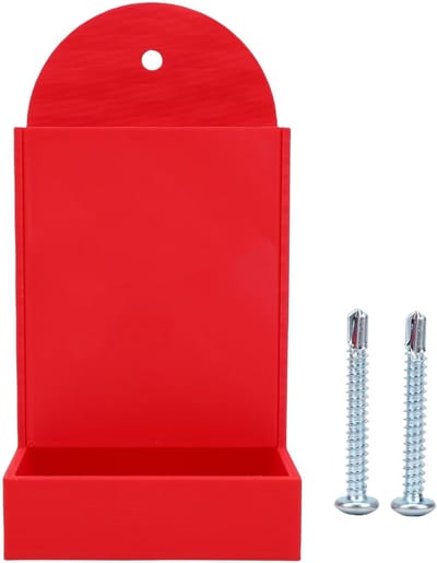 Kippengritvoeder - Veevoerbak - Automatisch voeren - Hangende zwaartekracht - 18 x 10 x 8 cm - Rood