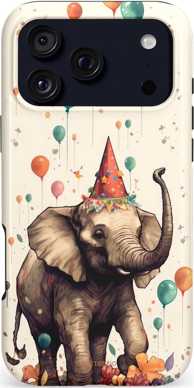 Casetastic hoesje geschikt voor Apple iPhone 17 Pro Max - MagSafe - Dubbellaagse bescherming - Ballonparade - Fashion Case - Crème Donkergrijs