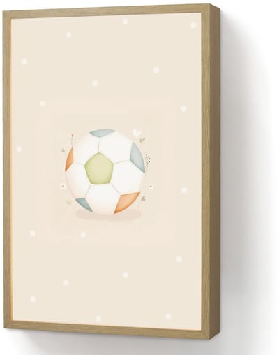 Wandlamp 40x60 cm - Oplaadbaar - Voetbal - Rond - Pastel - Stippen - Wandlampen binnen woonkamer - Slaapkamer lamp - Decoratieve nachtlamp - Vloerlamp draadloos
