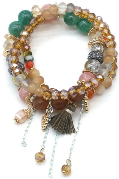 Kralenarmband - kralen - armband - elastiek - multicolor - hip - trendy - tijdloos - geschenk - cadeau - feest - feestdagen - verjaardag - dames - vrouwen - unisex