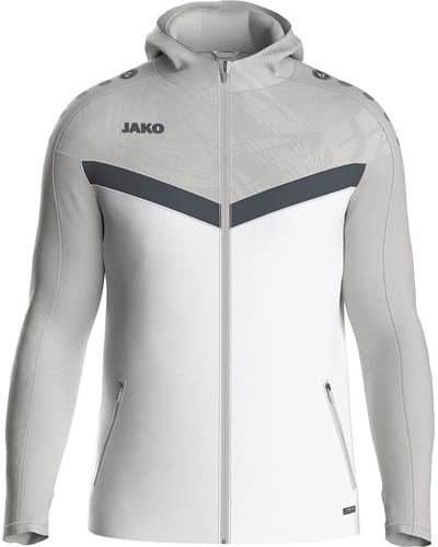 Jako Iconic Jas Met Kap Heren - Wit / Zachtgrijs | Maat: 4XL