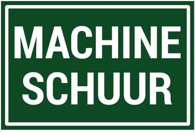 Machineschuur bord | gecoat dibond materiaal | 30 x 20 cm