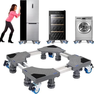 Thuys - Wasmachine verhoger - kast - wasmachine onderstel verstelbaar - Max 400 KG - 4 Wielen
