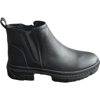 Herfstlaarzen Trendy Herenlaarzen Echt Leer Tide Laarzen Zool Nieuwe Heren Enkellaarsjes 44 zwart