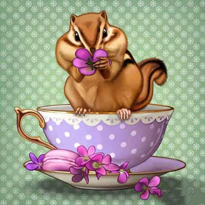 Peinture diamant thème «hamster de dessin animé», perceuse ronde complète 5D, à faire soi-même, broderie 3D, point de croix, décoration d'intérieur 30X30CM brown