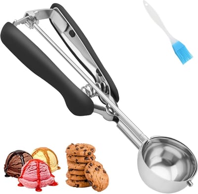 Cookie Scoop 2 eetlepels maat #40 - RVS ijsschep met comfortabele grip voor het bakken van koekjes, muffins en cupcakes