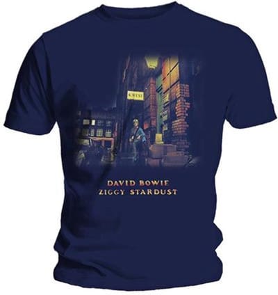 David Bowie - Ziggy Stardust Heren T-shirt - M - Blauw