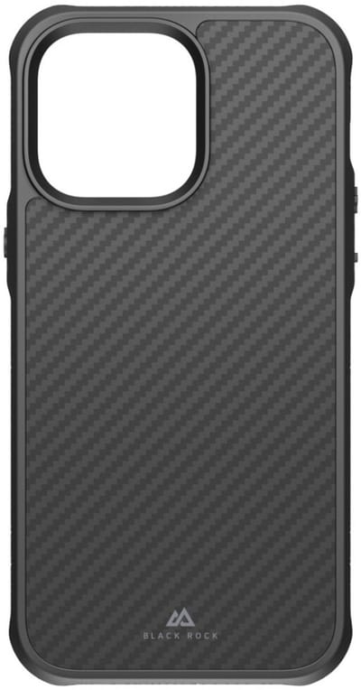 Black Rock Robust Carbon Cover Apple iPhone 14 Pro Max Zwart Stootbestendig
