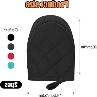 Hittebestendige en antislip ovenhandschoenen met ophanghaken, neopreen materiaal voor pannen en kookgerei, dubbele laag thermische bescherming en comfort