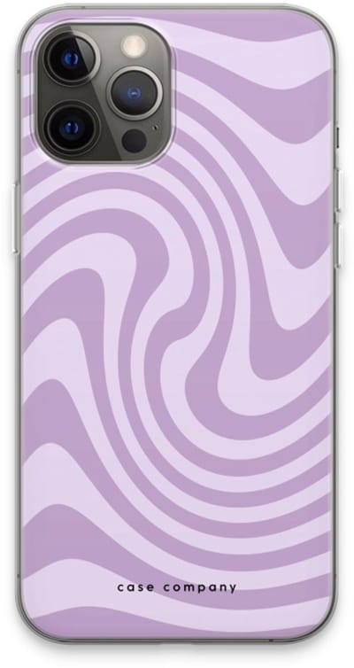 Case Company® - Hoesje geschikt voor iPhone 13 Pro Max hoesje - Swirl Paars - Soft Cover Telefoonhoesje - Bescherming aan alle Kanten en Schermrand