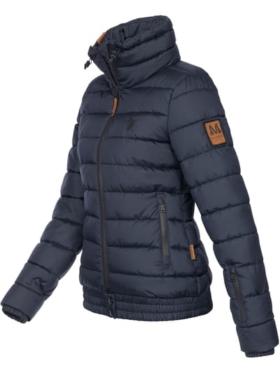 Marikoo dames gewatteerde jas Poisen met hoge kraag & teddyfleece zakken