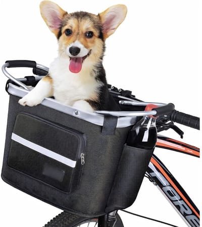 KAD® Fietsmand - Hondenfietsmand - Hondenfietsmand Achterop - Zwart - 36cm x 22cm x 24cm